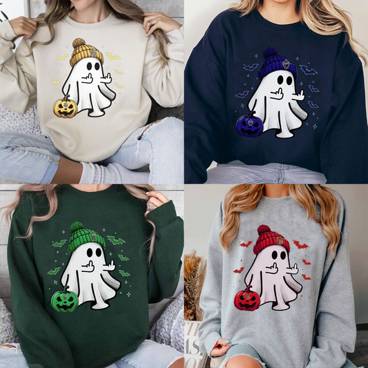 Vintage Cute Ghost Halloween HOgwarts House Unisex T-Shirt,Crewneck,Hoodie,TS-C-656