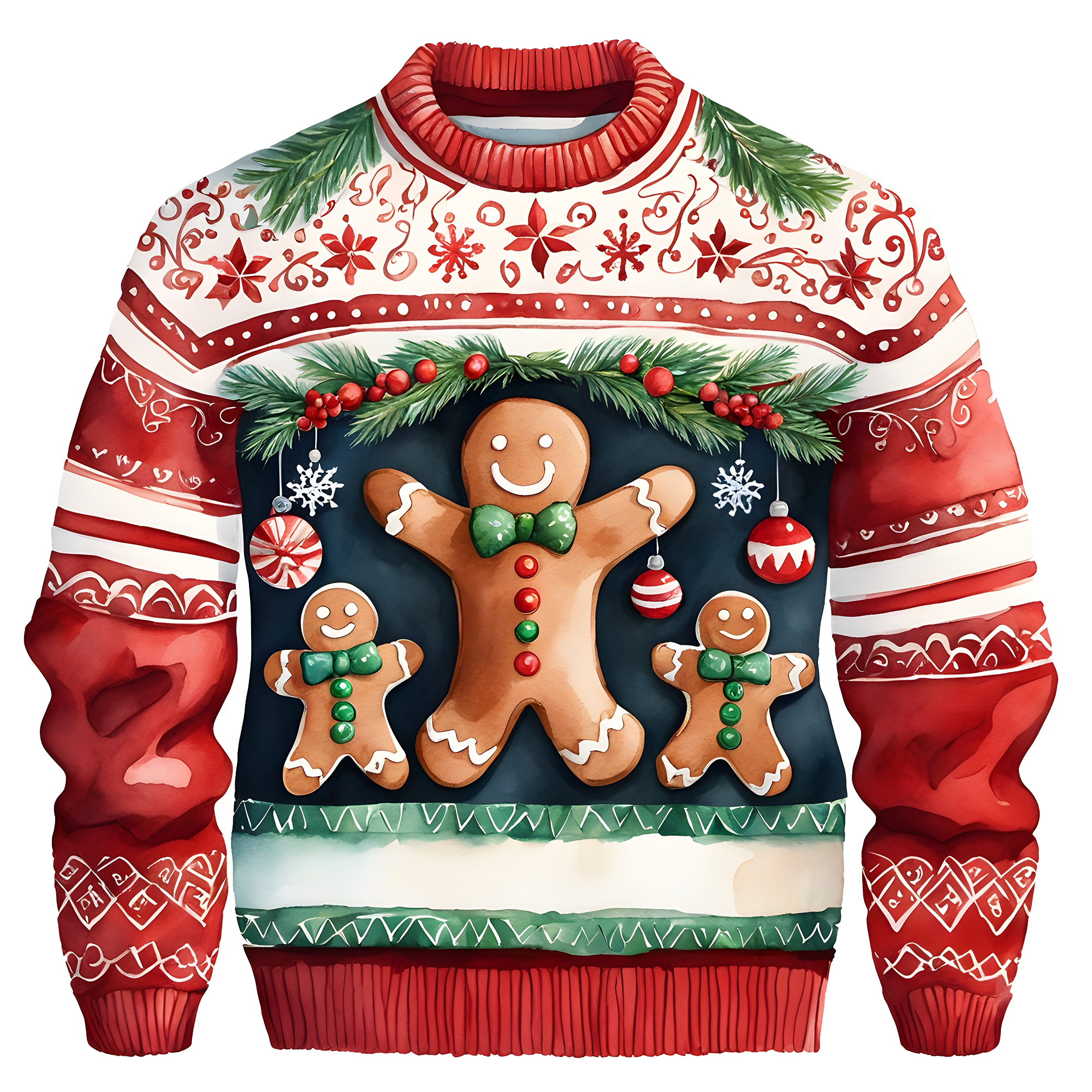 Gingerbread Ugly Christmas Sweater Funny Xmas Mens Sweater,TS-C-680