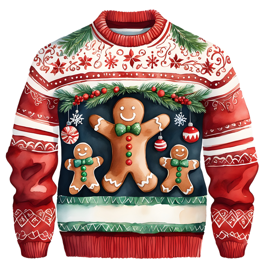 Gingerbread Ugly Christmas Sweater Funny Xmas Mens Sweater,TS-C-680