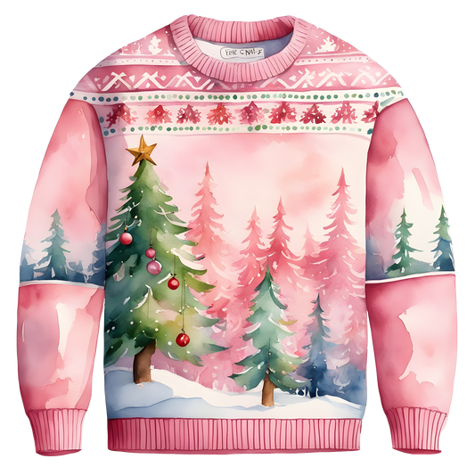 Joyful Christmas Tree Theme Sweater,For Festive Vibes,TS-C-679