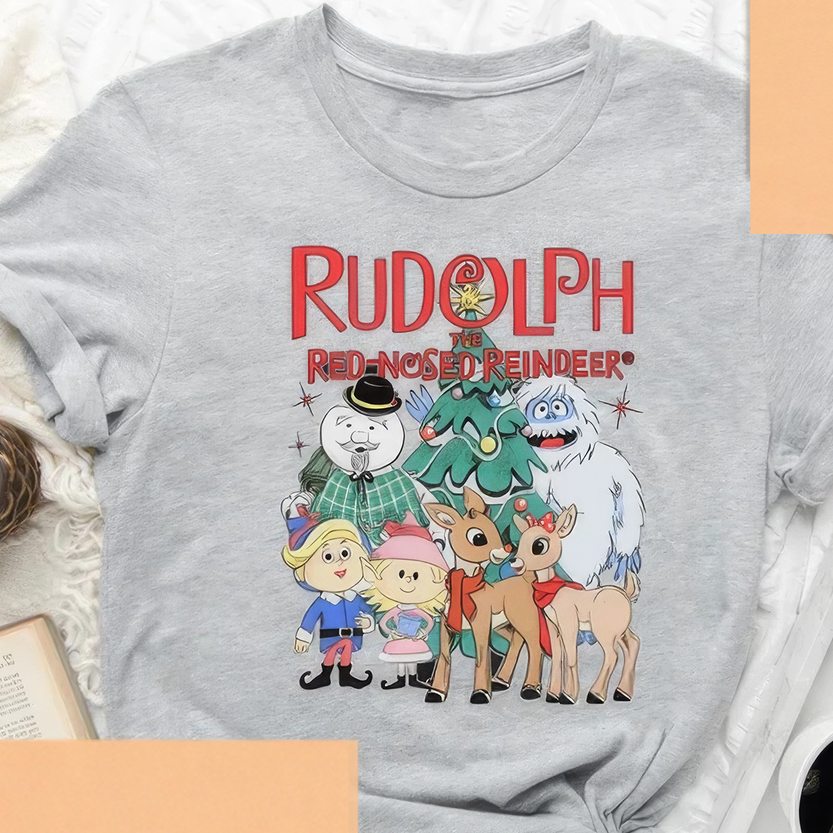 Vintage Rudolph Gift For New Year Christmas Reindeer Cartoon T-Shirt,Crewneck,Hoodie,TS-C-665