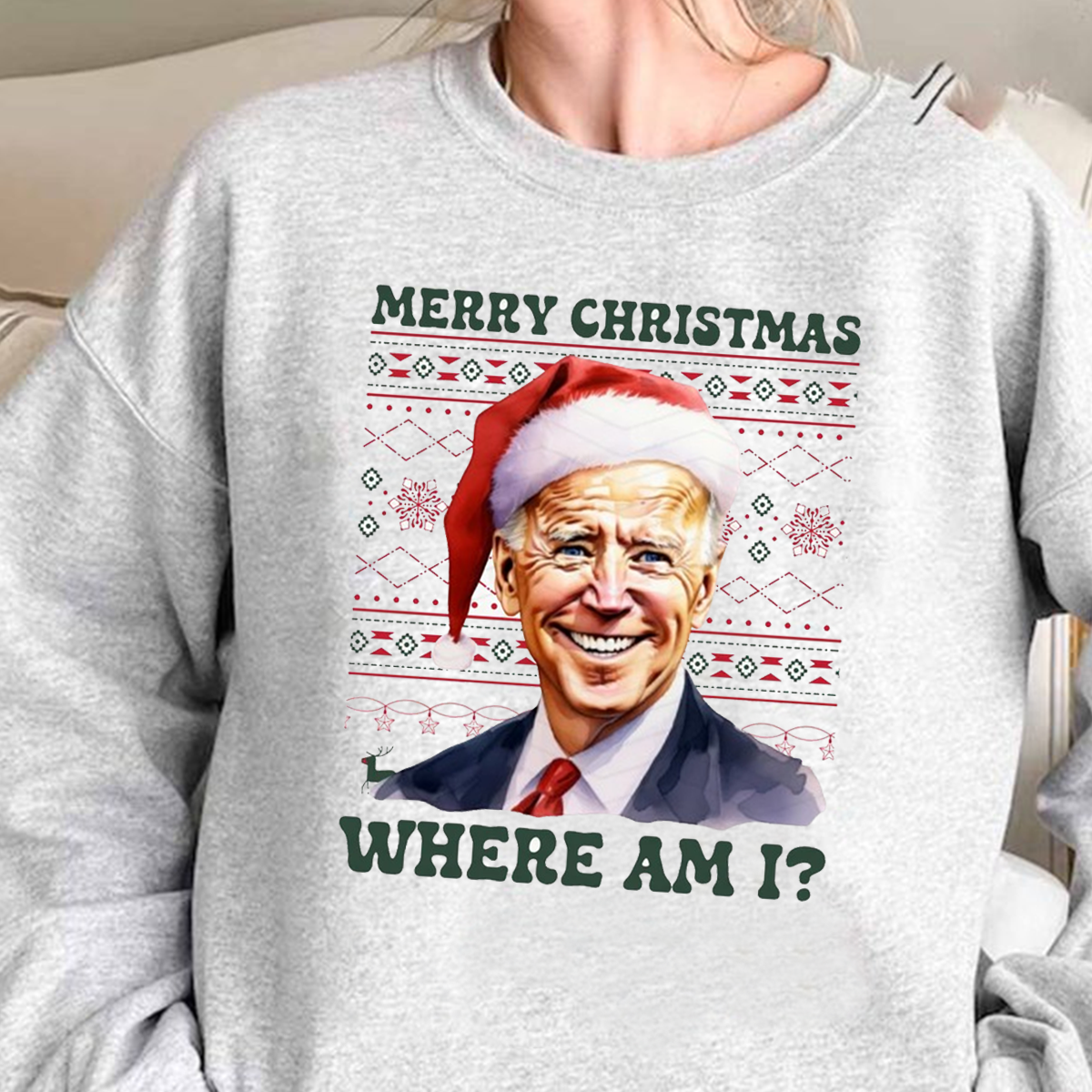 Joe Biden Merry Christmas Funny Ugly T-Shirt,Crewneck,Hoodie,TS-C-635