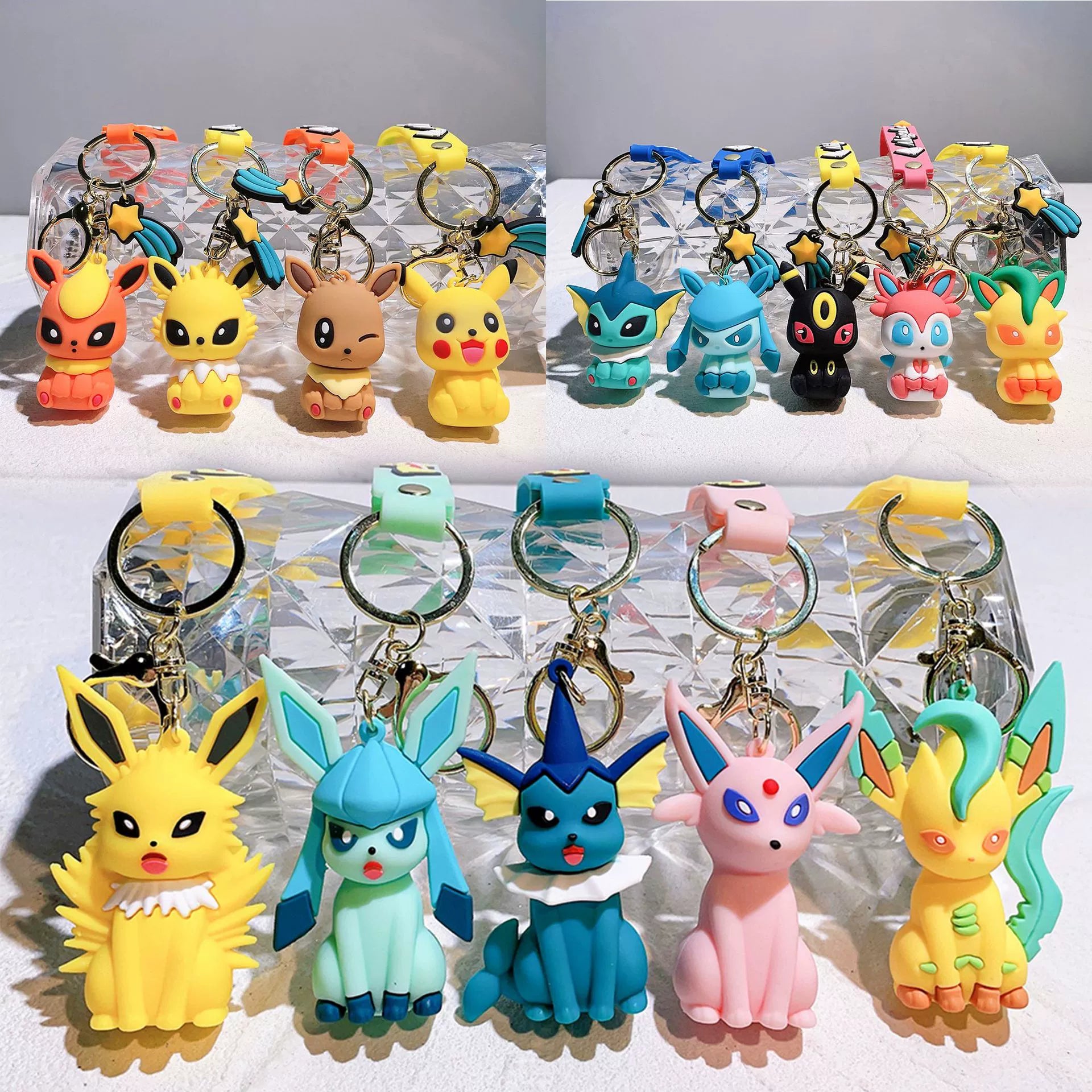 Cartoon Pikachu Keychain Accessory,Cute Backpack Pendant Gift,008