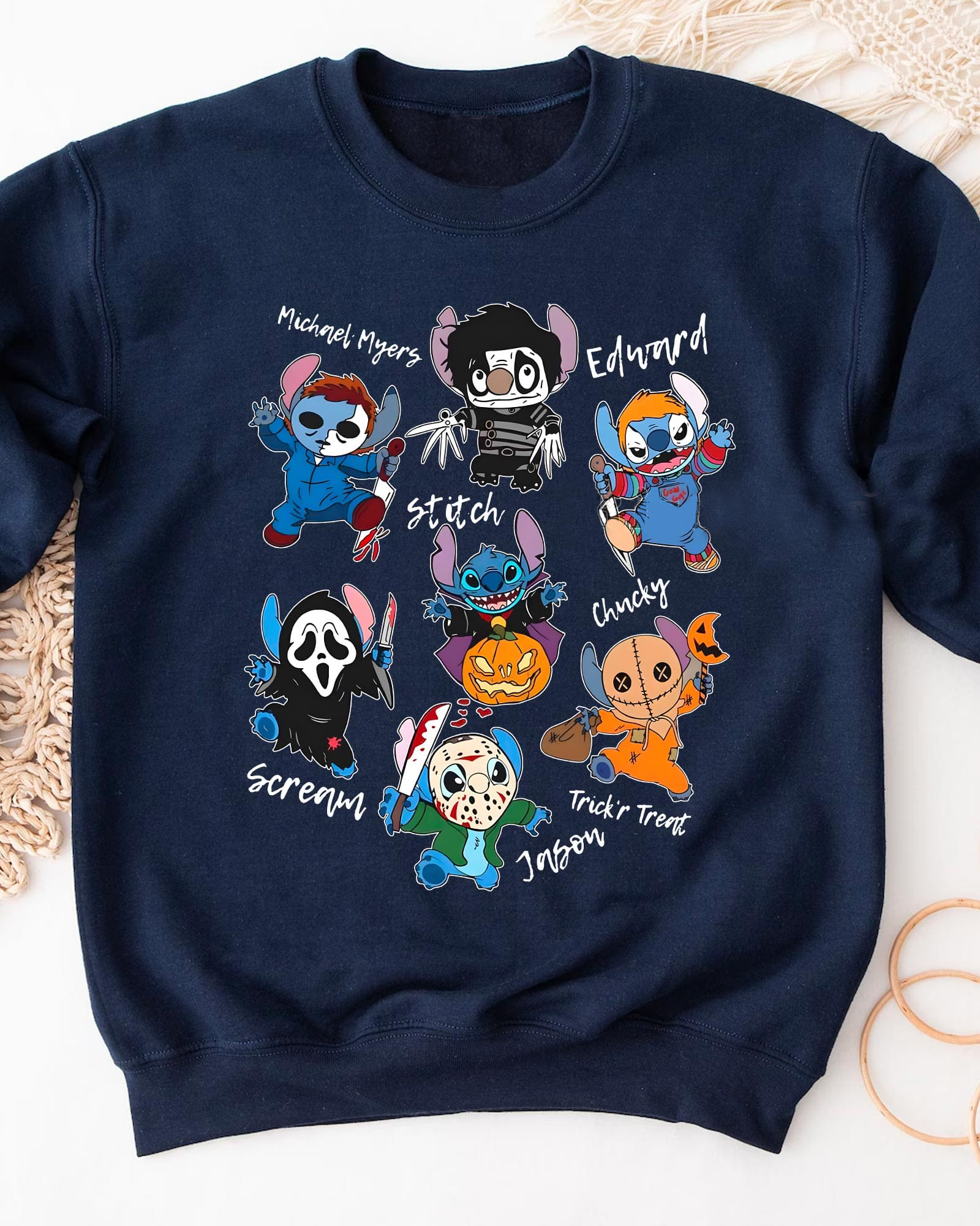 Dress-Up Delight Halloween Stitch T-Shirt,Crewneck,Hoodie,H-C-133