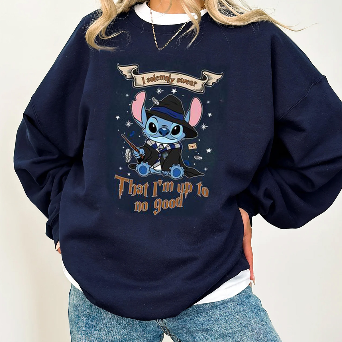 Magical Stitch That I'm Up To No Good Hogwarts Hp T-Shirt,Crewneck,Hoodie,TS-C-658