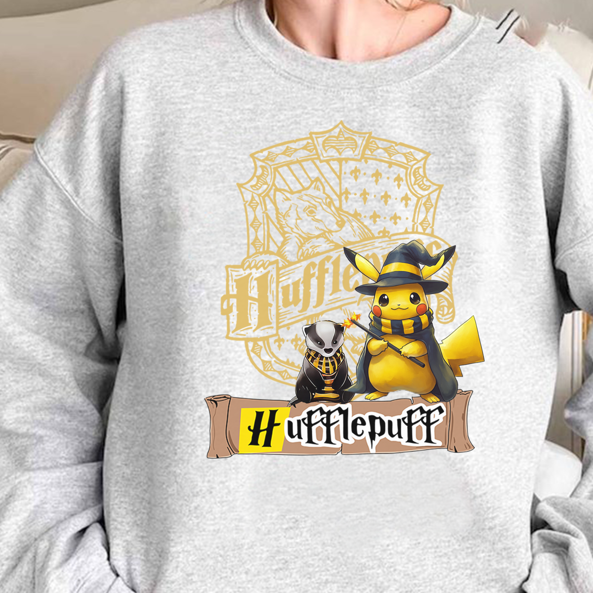 Adorable Pikachu Harry Potter Hogwarts Style T-Shirt,Crewneck,Hoodie,TS-C-440