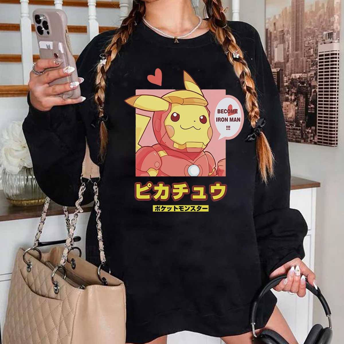 Become Captain America Brave Pikachu Pokémon Unisex T-Shirt,Crewneck,Hoodie,H-C-774