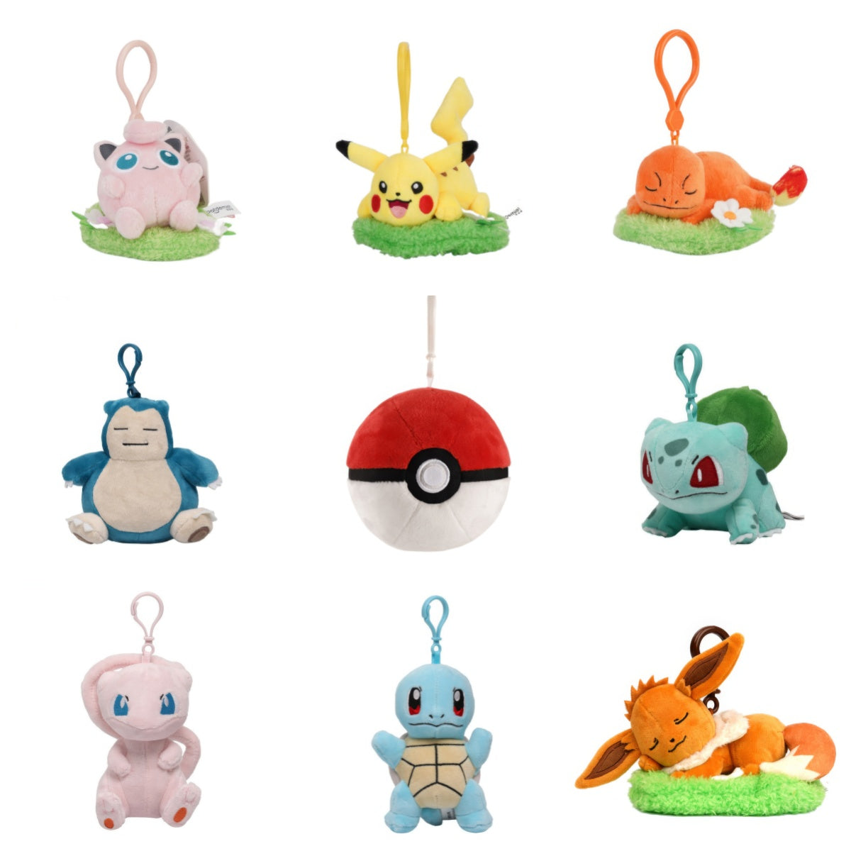 Cute Pokémon Plush Toy Keychain, Plush Doll Anime Pendant Gift for Fans,001