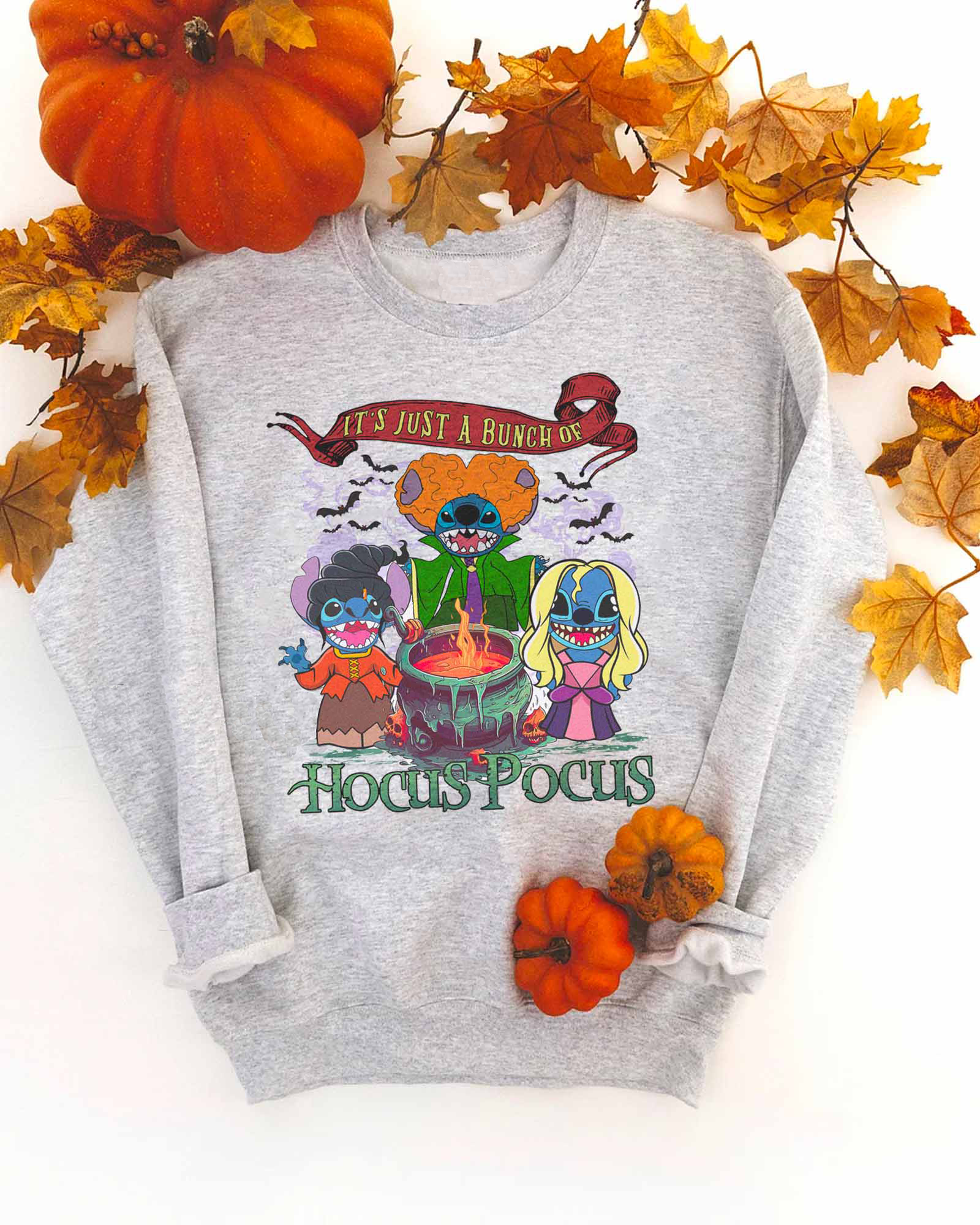 Hocus Pocus Halloween Stitch T-Shirt,Crewneck,Hoodie For Gift,H-C-143