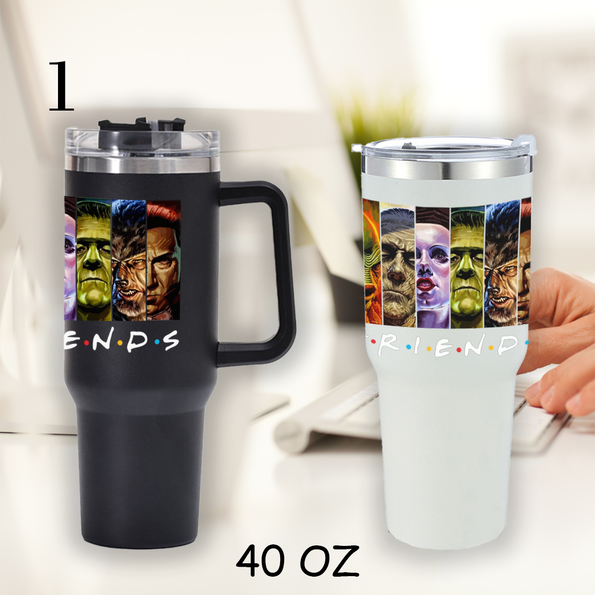 Friends Thug Life Horror Character Halloween Insulated Tumbler,D-C-456