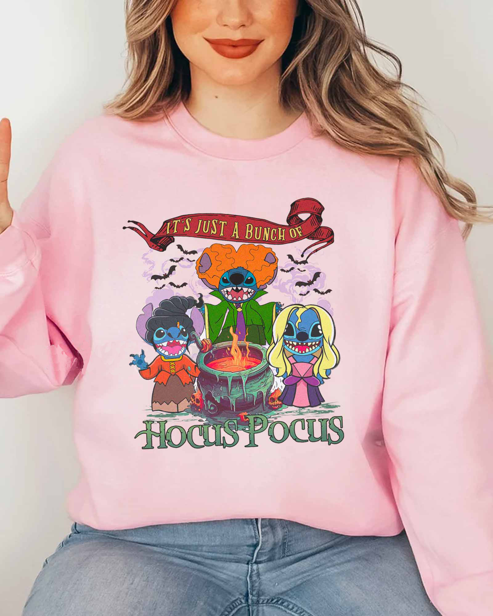 Hocus Pocus Halloween Stitch T-Shirt,Crewneck,Hoodie For Gift,H-C-143