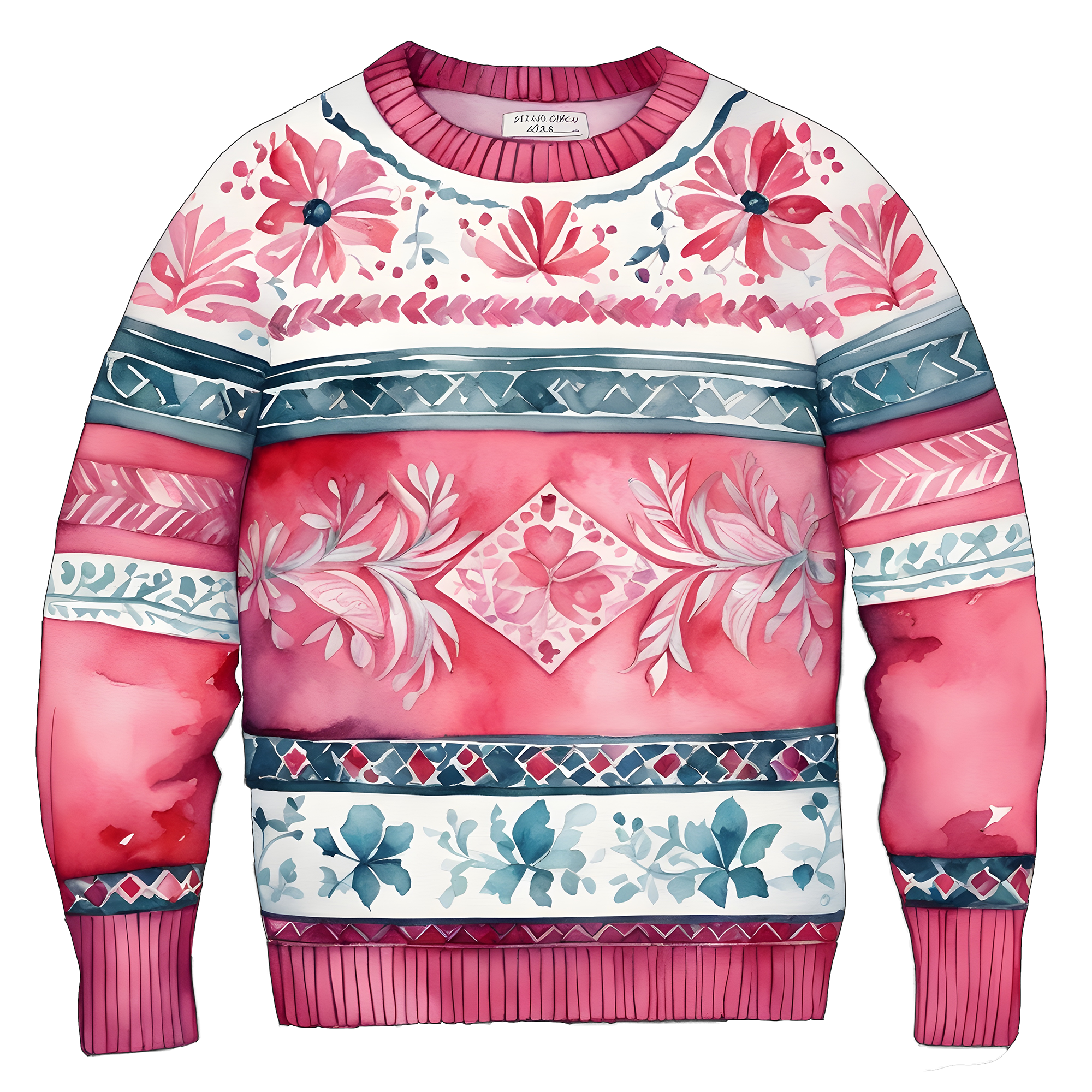 Charming Floral Ugly Christmas Sweater,A Thoughtful Gift For Your Loved Ones This Winter,TS-C-683