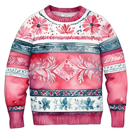 Charming Floral Ugly Christmas Sweater,A Thoughtful Gift For Your Loved Ones This Winter,TS-C-683