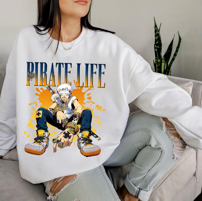 Tra Laww Pjrate Lifee One Pjece Animee Unisex T-shirt,Crewneck,Hoodie,H-C-966