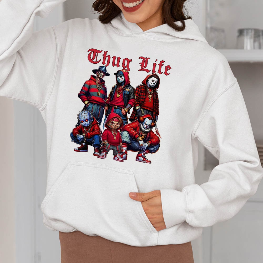 Thug Life Halloween Horror Graphic T-Shirt,Crewneck,Hoodie,TS-C-195