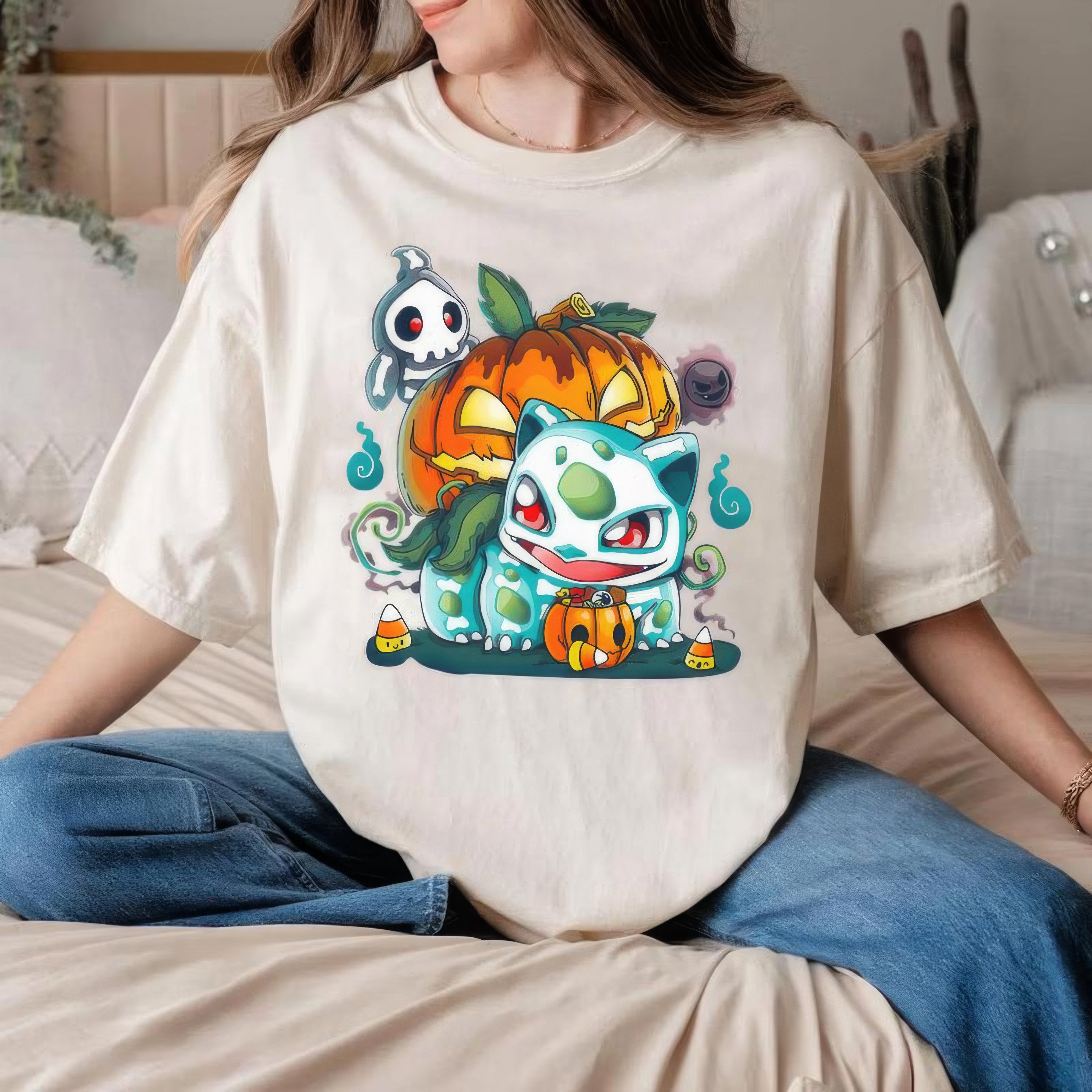 Halloween Bulbas4ur Pumpkin Unisex T-Shirt,Crewneck,Hoodie,For Gift,TS-C-674