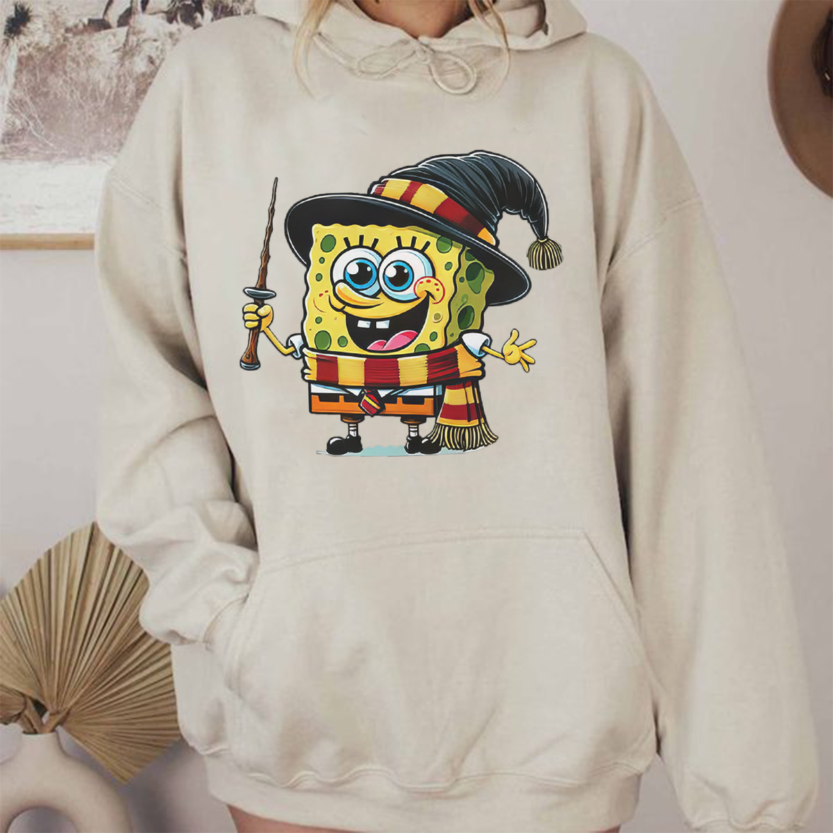 Adorable SpongeBob × Harry Potter Collaboration Halloween T-Shirt,Crewneck,Hoodie,TS-C-314