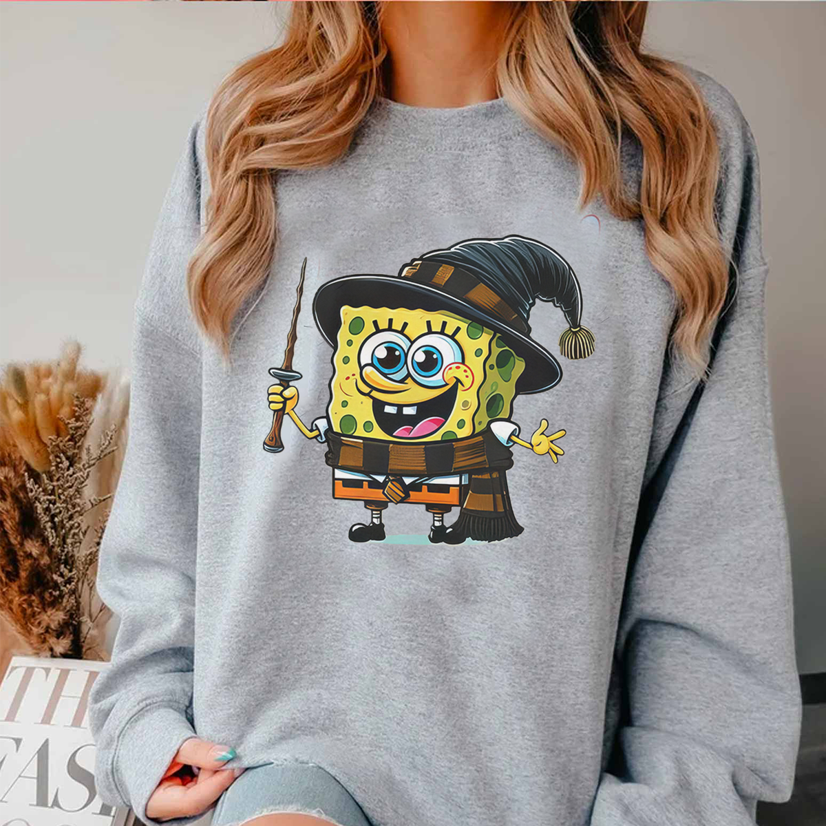 Adorable SpongeBob × Harry Potter Collaboration Halloween T-Shirt,Crewneck,Hoodie,TS-C-314