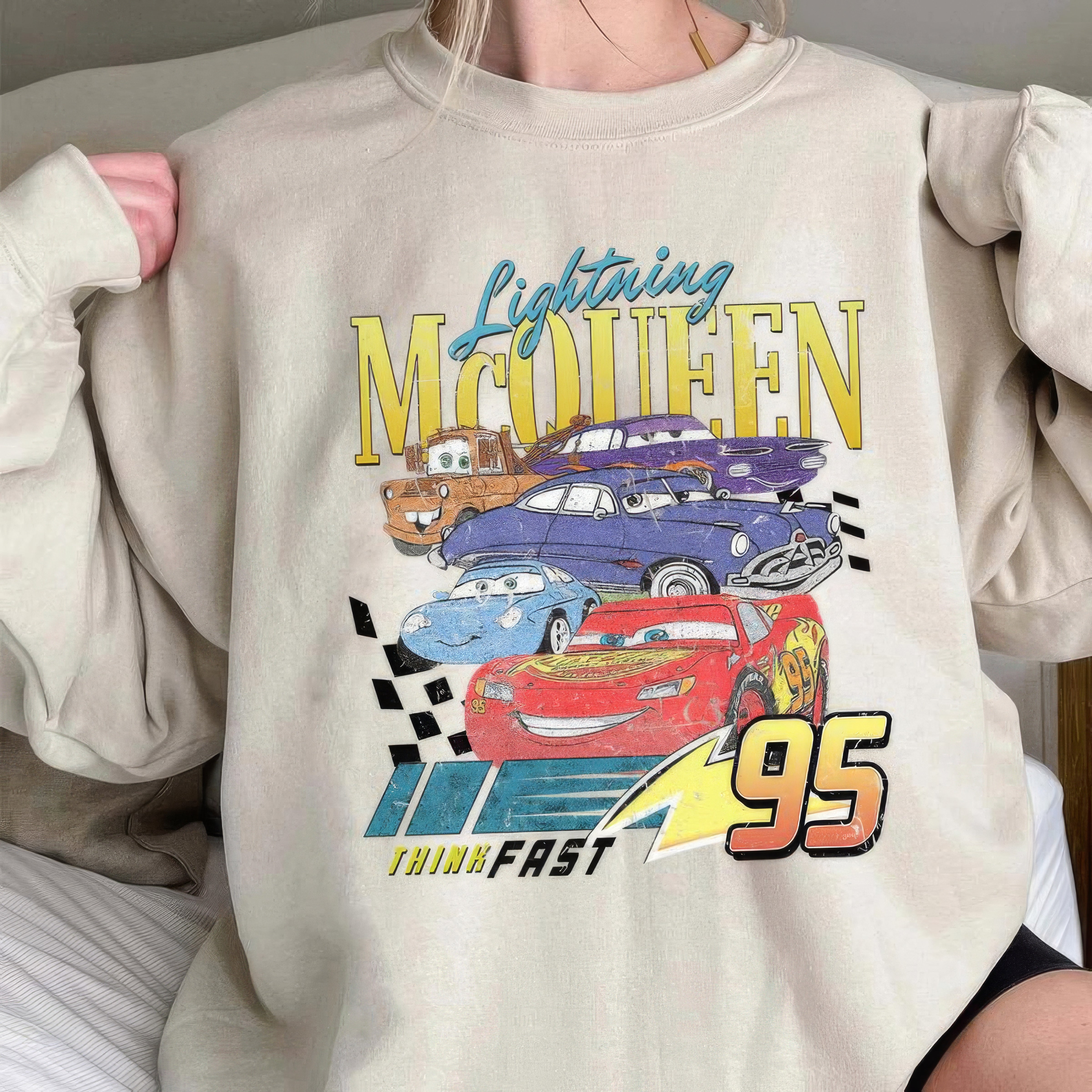 Lighting McQueen Cars Movie T-Shirt,Crewneck,Hoodie,TS-C-583