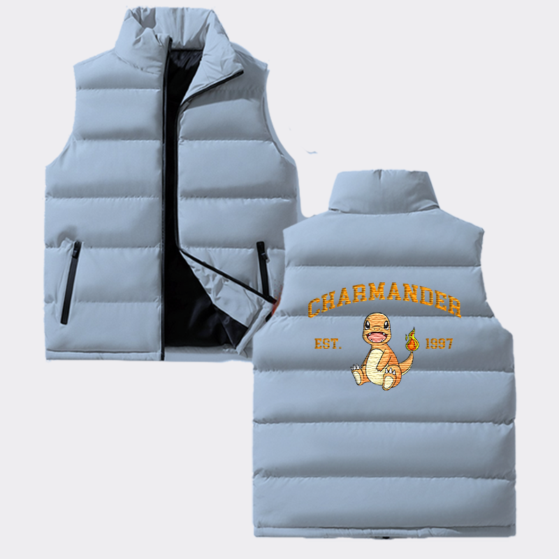 Charmander Adorable Anime-Themed Embroidered T-Shirt,Crewneck,Hoodie-Trendy Versatile and a Thoughtful Gift for Friends,H-C-715