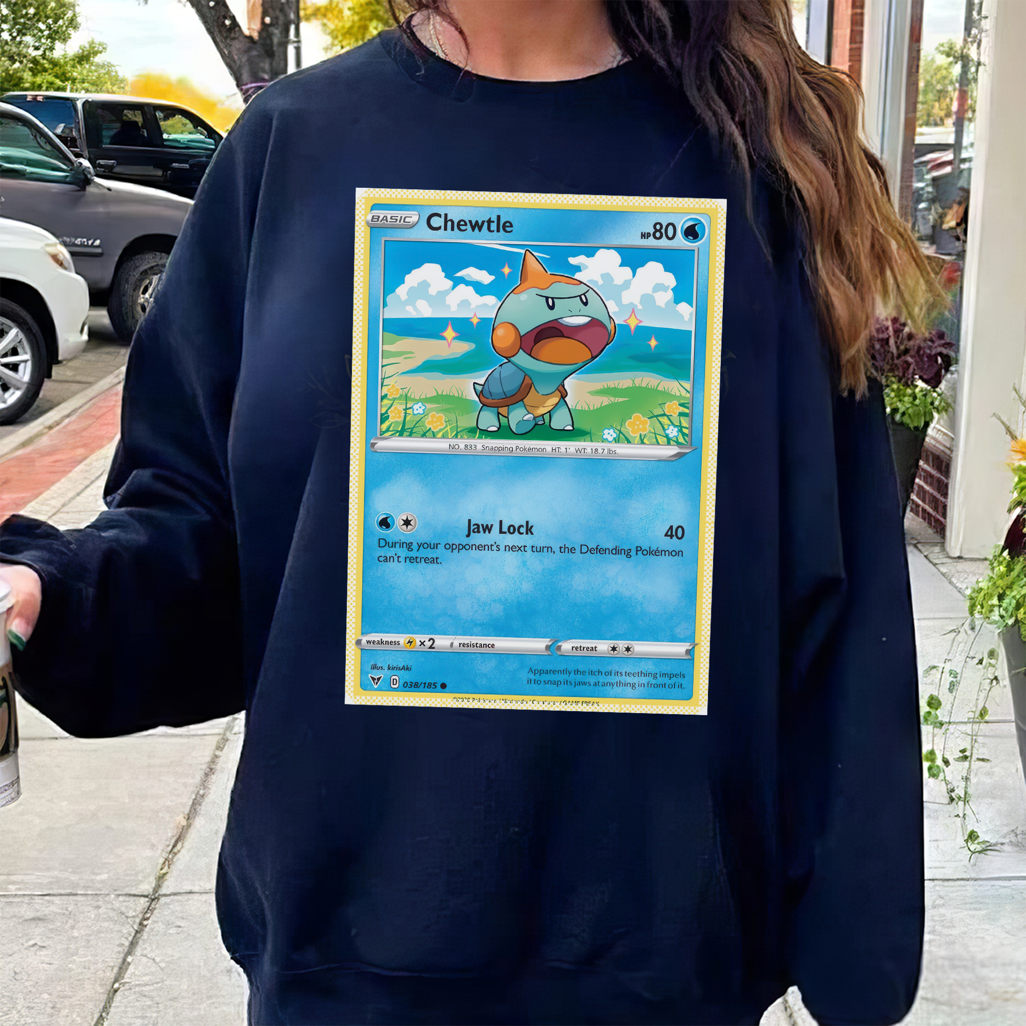 Personalized Pokémon Fabric Trading Card D1 Patch Suture Unisex Crewneck,Perfect Gift for Fans Friends,P-C-11