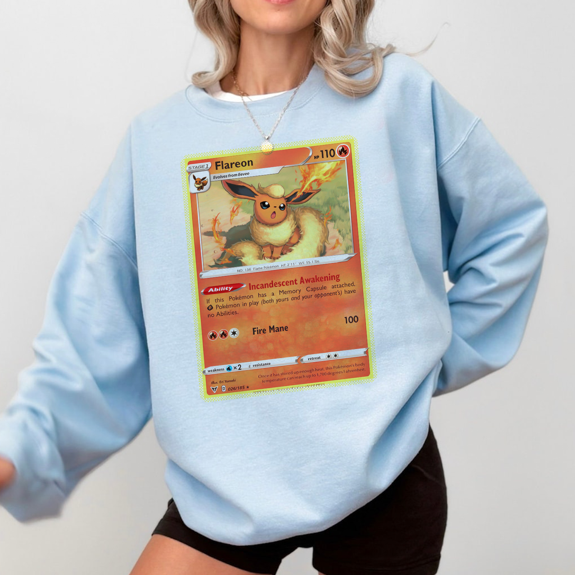 Personalized Pokémon Fabric Trading Card D1 Patch Suture Unisex Crewneck,Perfect Gift for Fans Friends,P-C-11