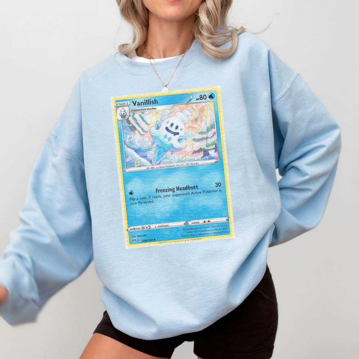 Personalized Pokémon Fabric Trading Card D2 Patch Suture Unisex Crewneck,Perfect Gift for Fans Friends,P-C-17