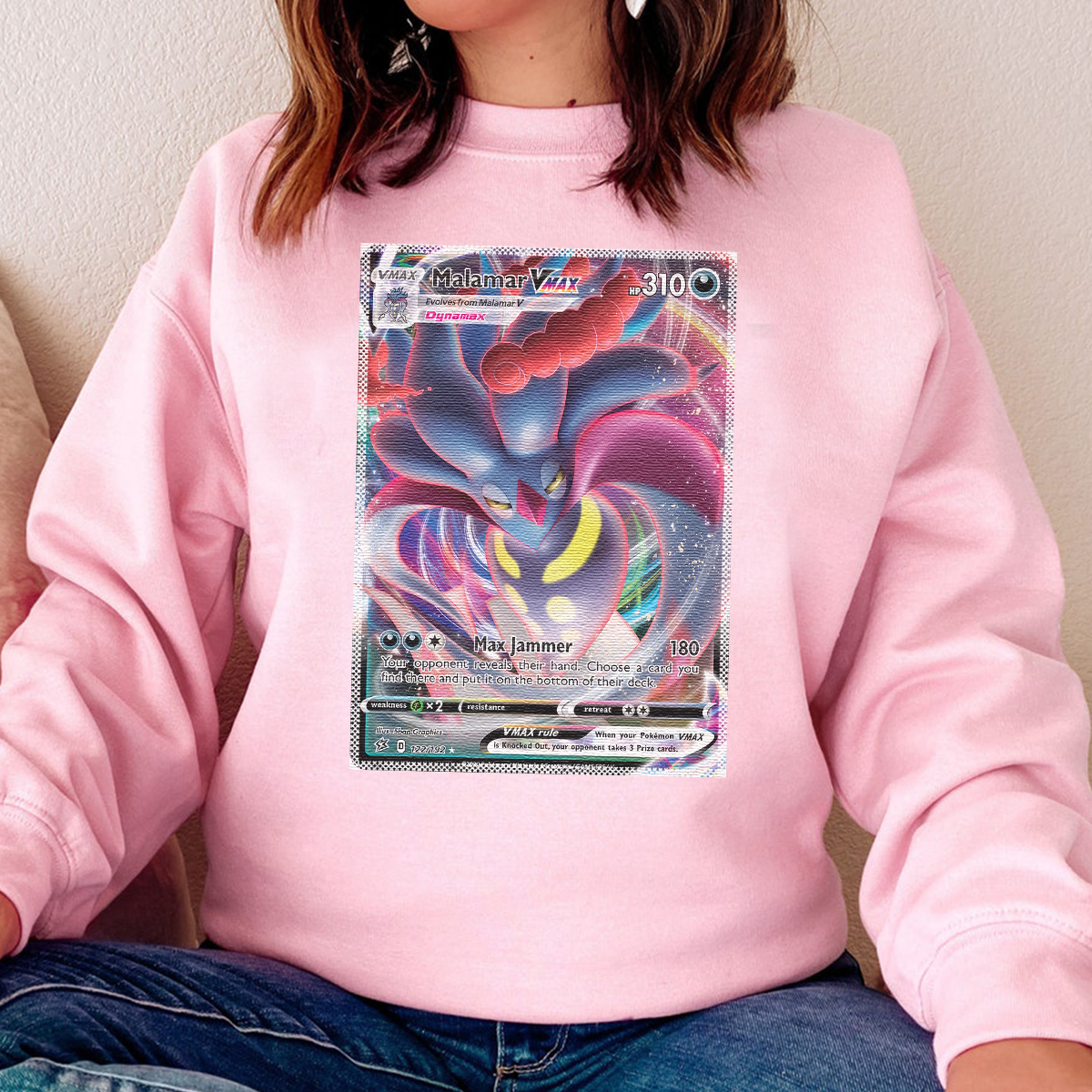 Personalized Pokémon Fabric Trading Card D3 Patch Suture Unisex Crewneck,Perfect Gift for Fans Friends,P-C-20