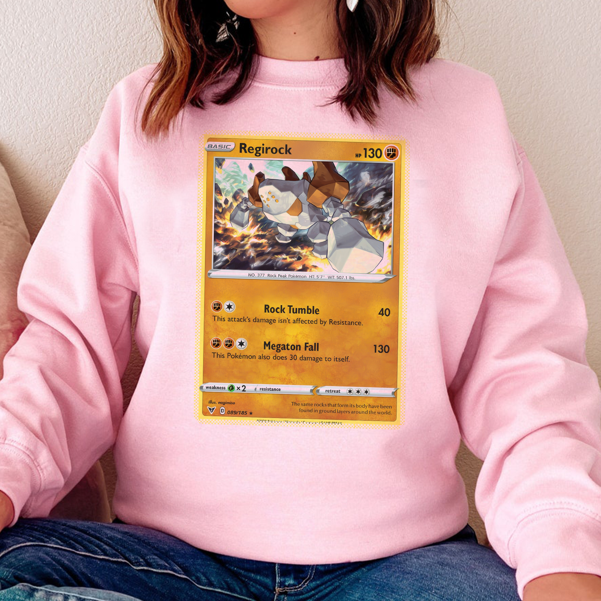 Personalized Pokémon Fabric Trading Card D1 Patch Suture Unisex Crewneck,Perfect Gift for Fans Friends,P-C-11