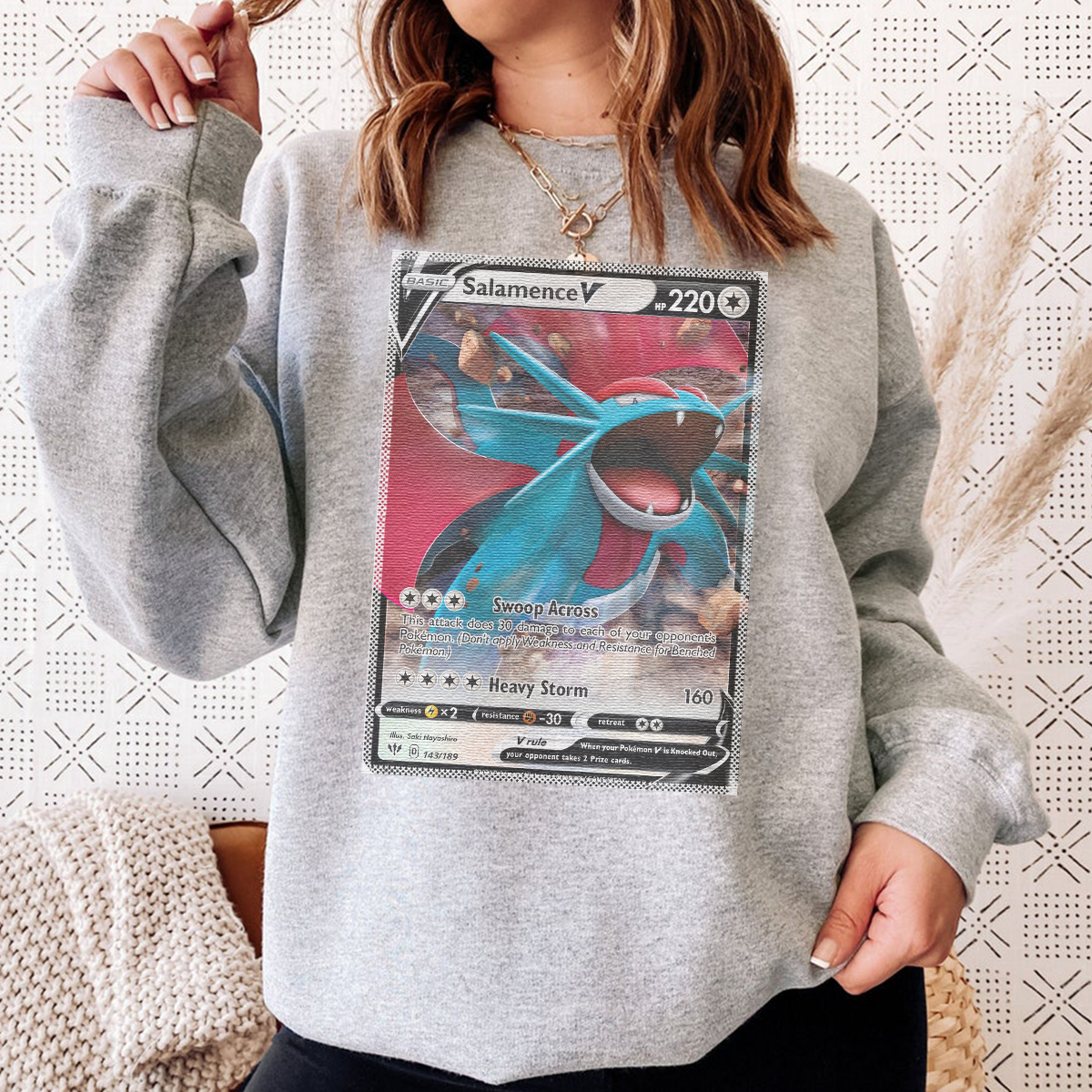 Personalized Pokémon Fabric Trading Card D2 Patch Suture Unisex Crewneck,Perfect Gift for Fans Friends,P-C-17