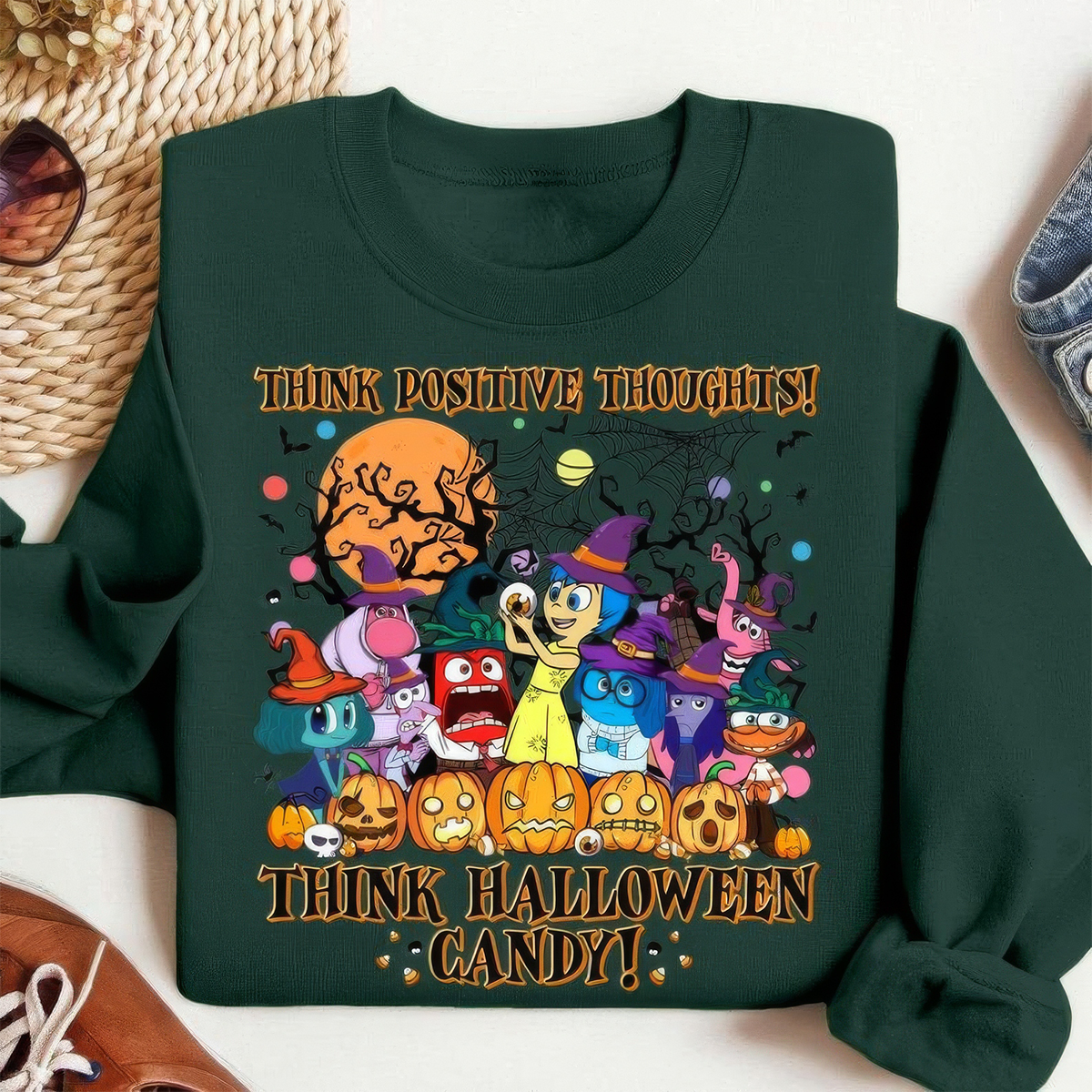 Think Halloween Candy Pumpkin Ghost Family T-Shirt,Crewneck,Hoodie,TS-C-600