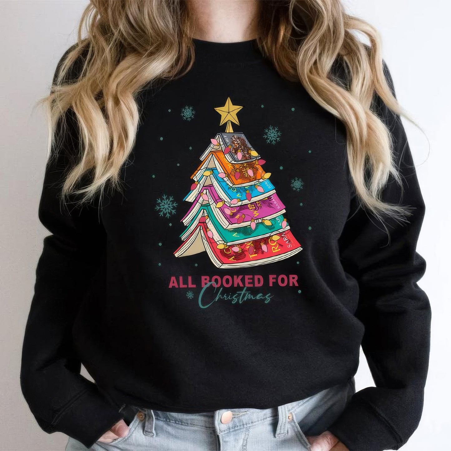 All Booked For Christmas TOG Series Bookworm Christmas T-Shirt,Crewneck,Hoodie,H-C-708
