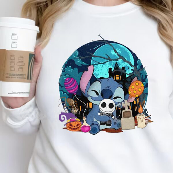 Stitch And Plush Halloween T-Shirt,Crewneck,Hoodie For Gift,H-C-152