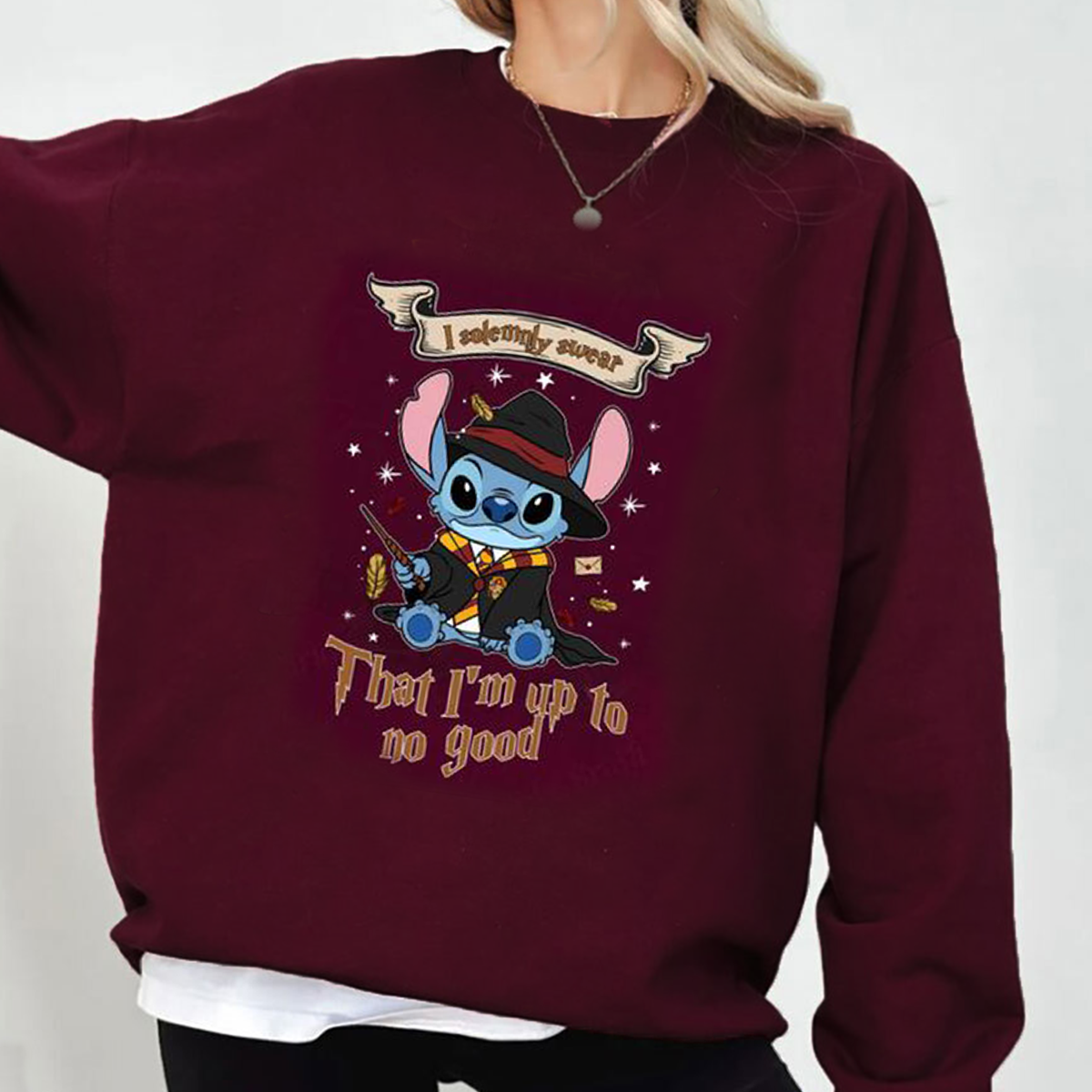 Magical Stitch That I'm Up To No Good Hogwarts Hp T-Shirt,Crewneck,Hoodie,TS-C-658