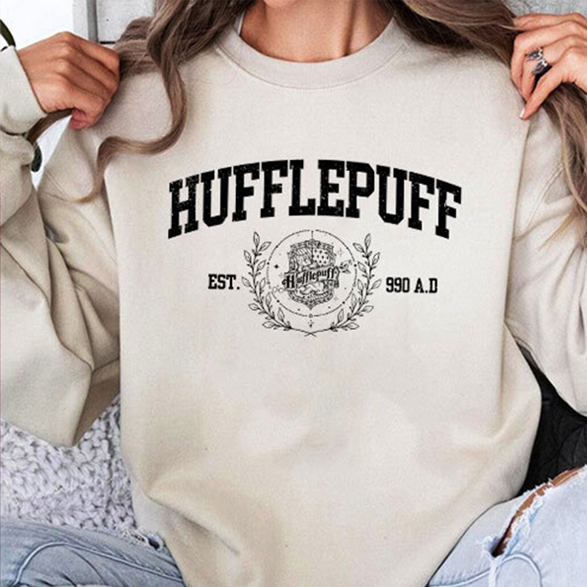 Vintage Hogwarts Houses Crewneck,Harry Potter Hoodie,H-C-176