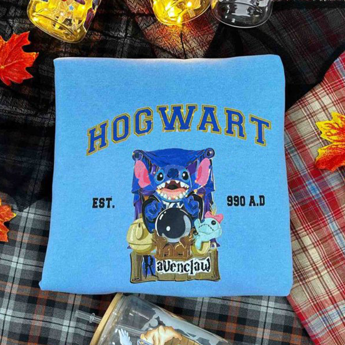 Sweat à capuche Stitch Harry Potter Les quatre maisons de Poudlard, HC-107