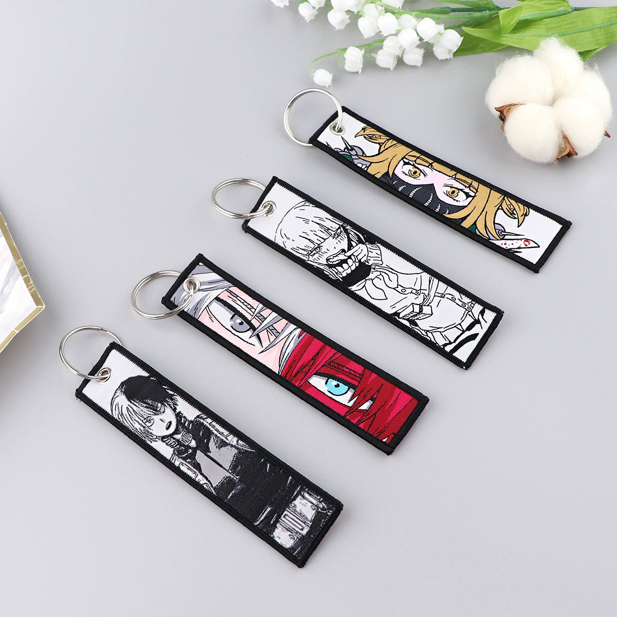 My Hero Academia Woven Keychain Lanyard – Anime Fabric Strap for School,Office & Daily Use,021