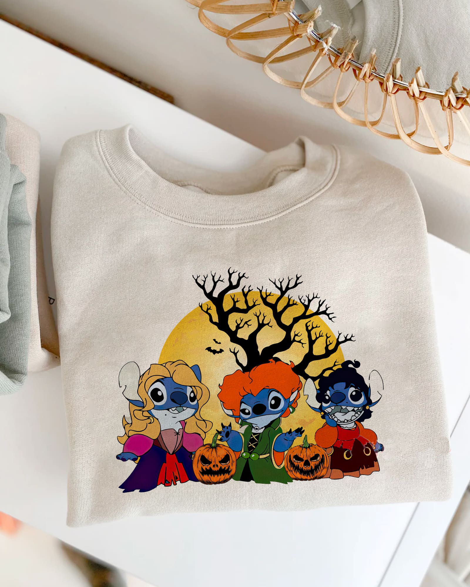 Hocus Pocus Stitch Spooky Edition T-Shirt,Crewneck,Hoodie,H-C-135