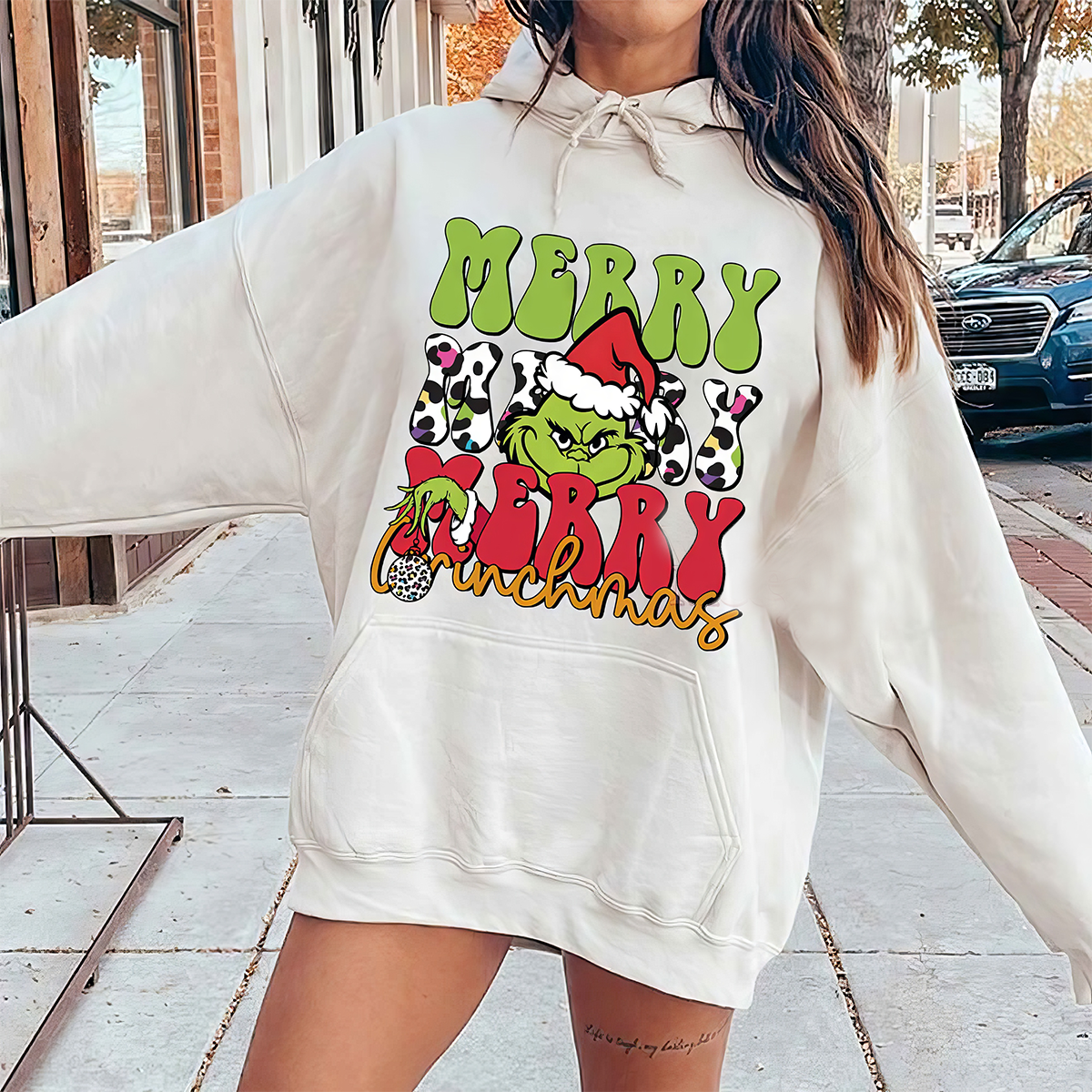 Grinch Merry Grinchmas Cow Pattern T-Shirt,Crewneck,Hoodie,Gift For Christmas,TS-C-386