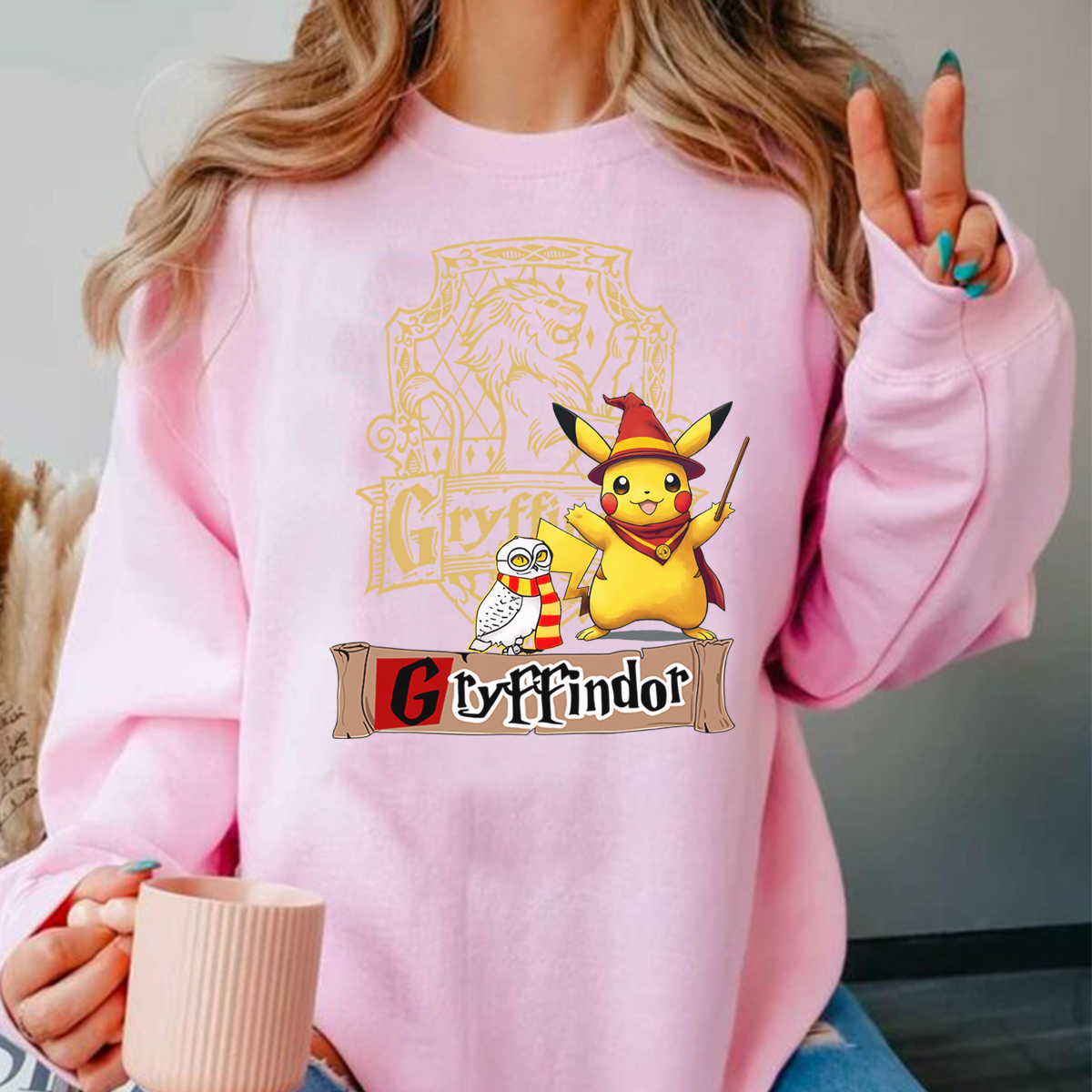 Adorable Pikachu Harry Potter Hogwarts Style T-Shirt,Crewneck,Hoodie,TS-C-440