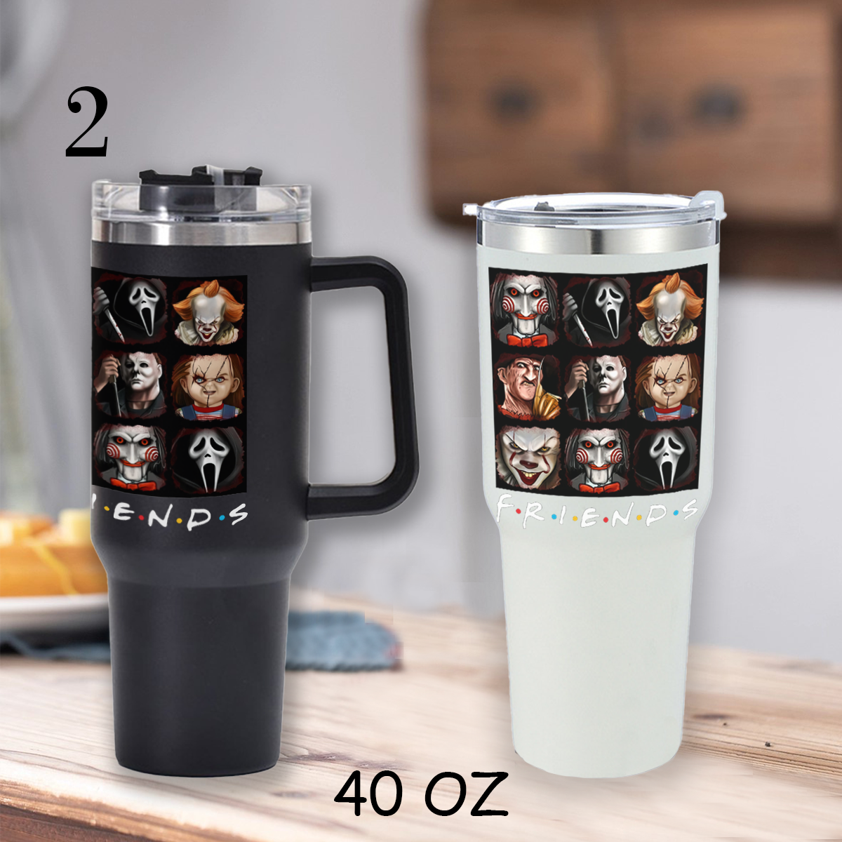 Friends Thug Life Horror Character Halloween Insulated Tumbler,D-C-456