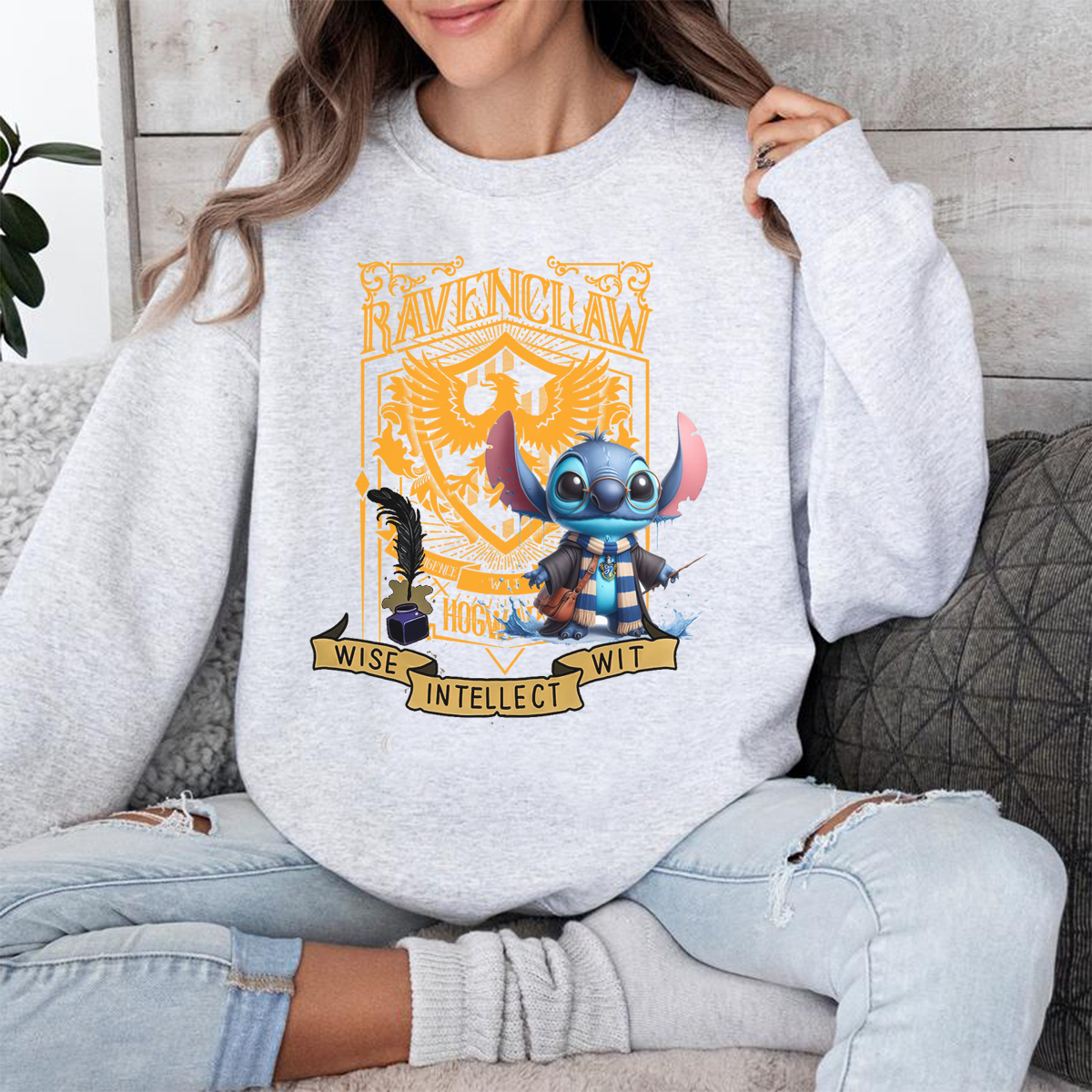 Cute Stitch×Harry Potter Hogwarts T-shirt,Crewneck,Hoodie,Gift For Halloween,H-C-566