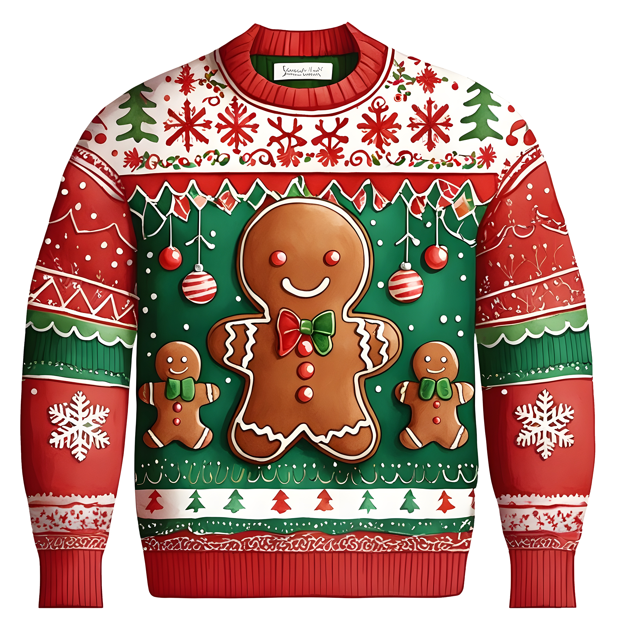 Gingerbread Ugly Christmas Sweater Funny Xmas Mens Sweater,TS-C-680