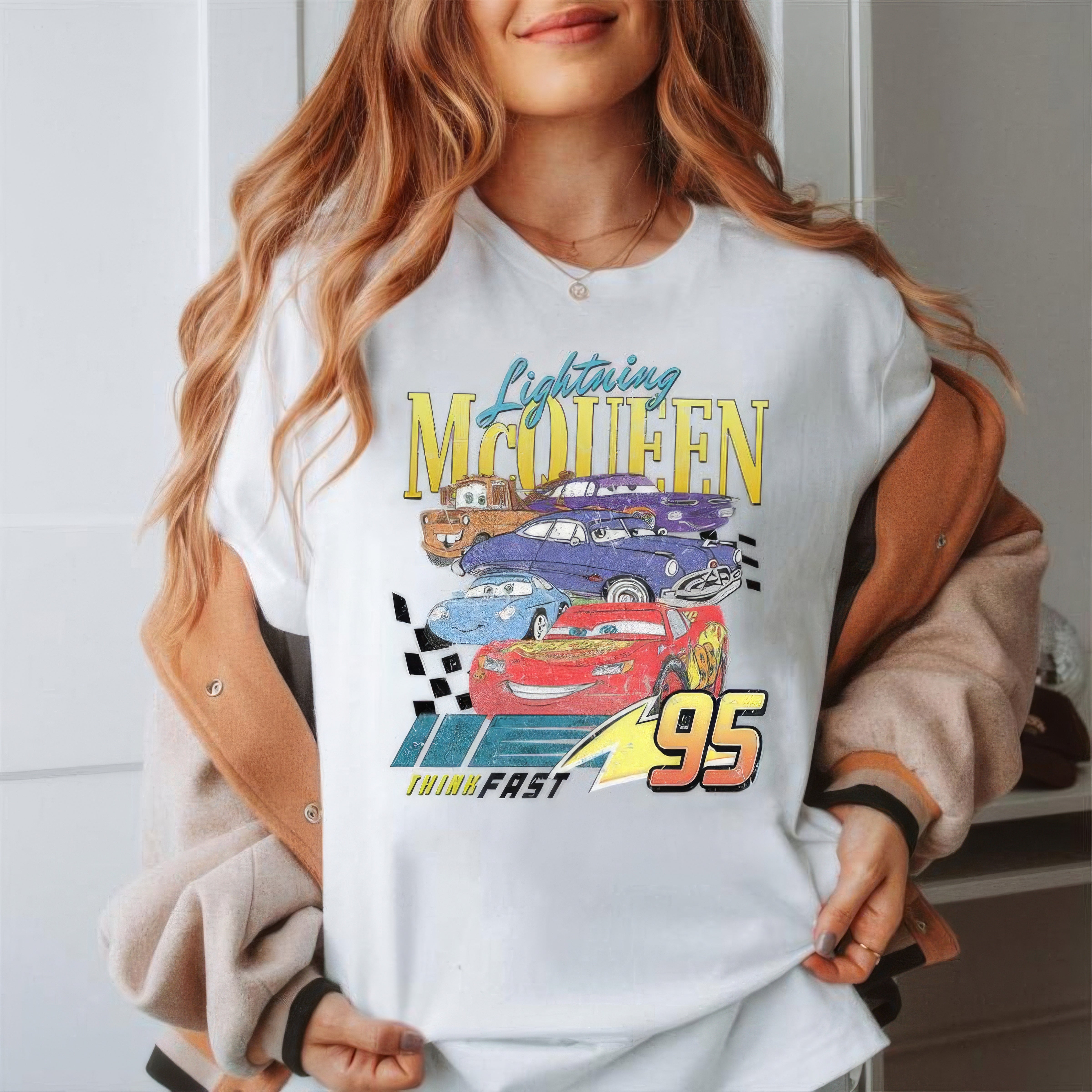 Lighting McQueen Cars Movie T-Shirt,Crewneck,Hoodie,TS-C-583