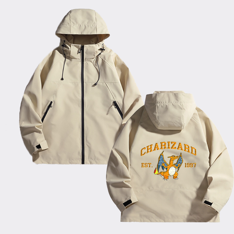 Charizard Adorable Anime-Themed Embroidered T-Shirt,Crewneck,Hoodie-Trendy Versatile and a Thoughtful Gift for Friends,H-C-714