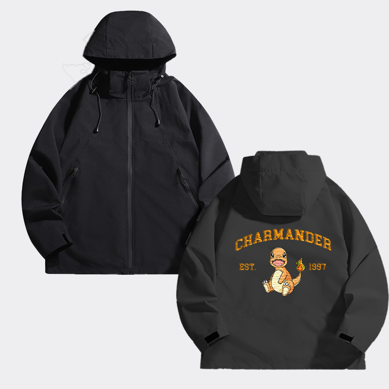Charmander Adorable Anime-Themed Embroidered T-Shirt,Crewneck,Hoodie-Trendy Versatile and a Thoughtful Gift for Friends,H-C-715