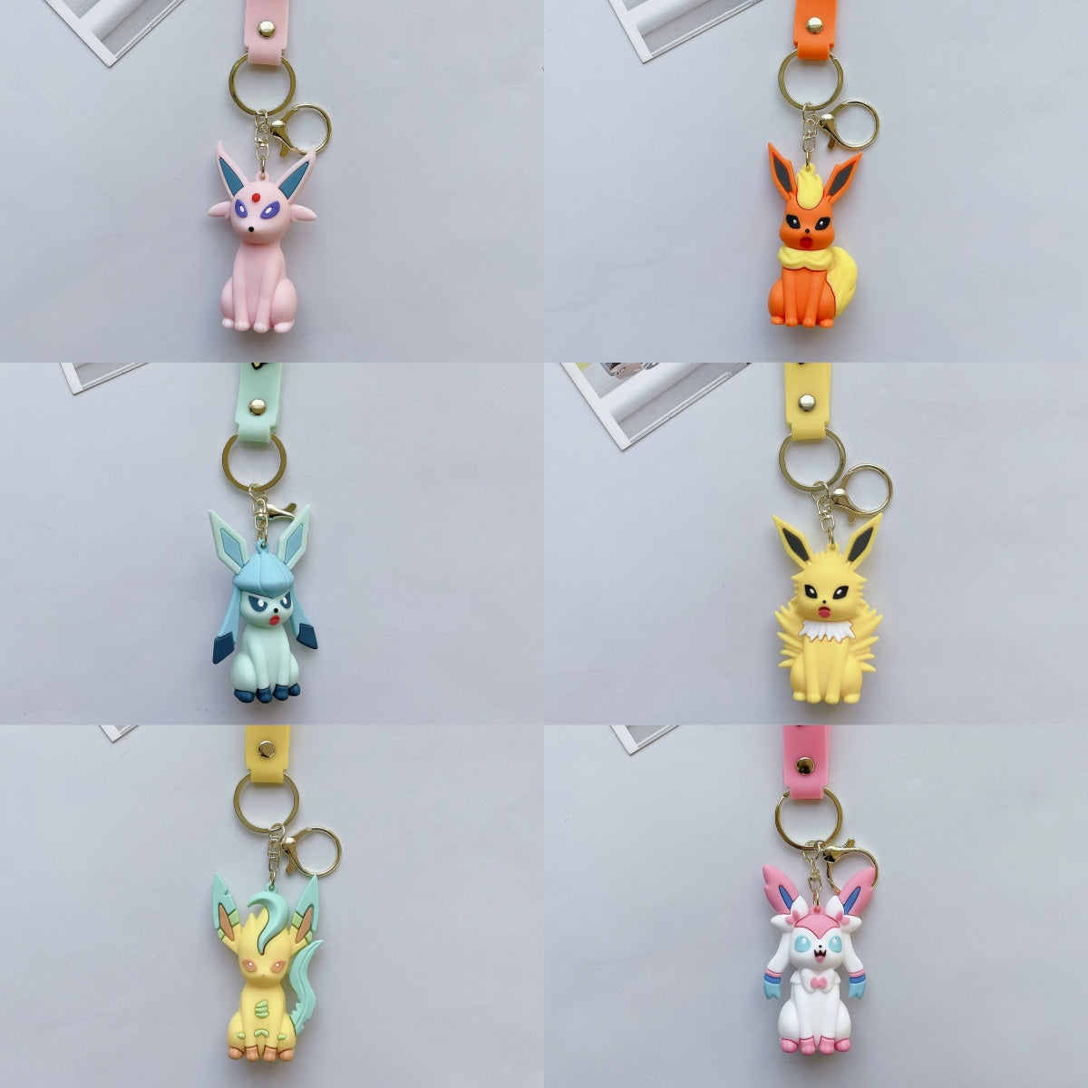 Pokémon 3D PVC Keychain - Cute Anime Collectible,Perfect Gift for Fans,003