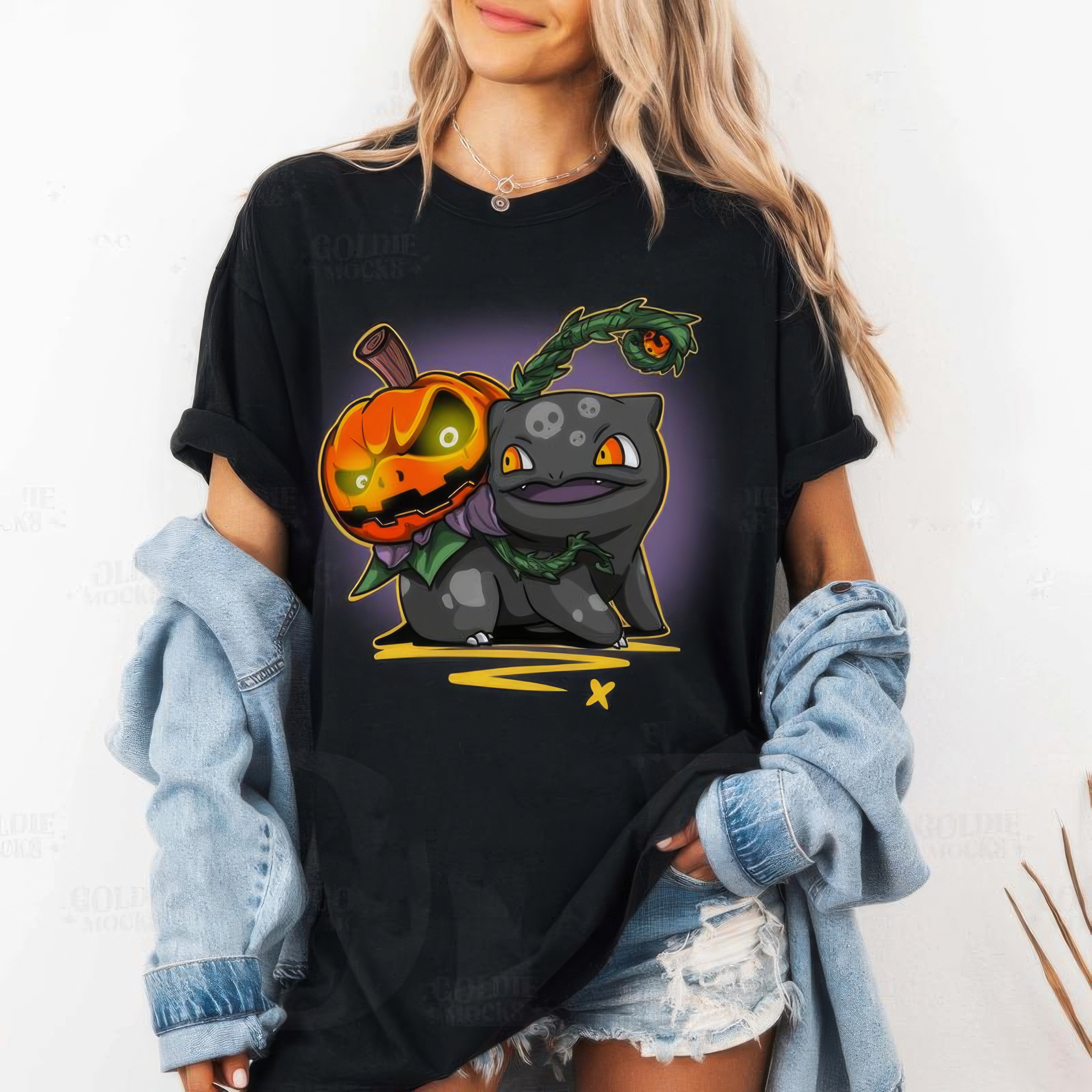 Halloween Bulbas4ur Pumpkin Unisex T-Shirt,Crewneck,Hoodie,TS-C-673