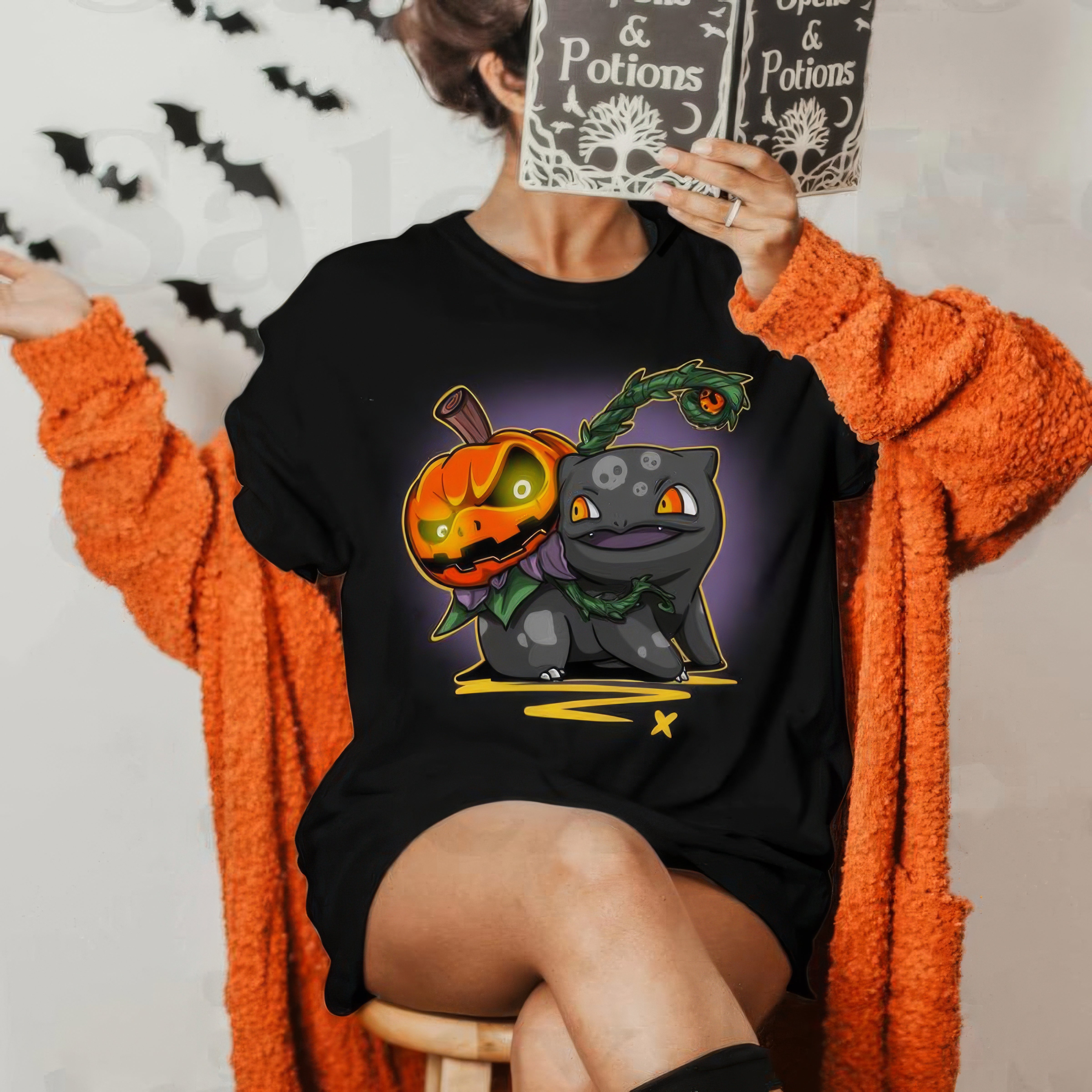 Halloween Bulbas4ur Pumpkin Unisex T-Shirt,Crewneck,Hoodie,TS-C-673