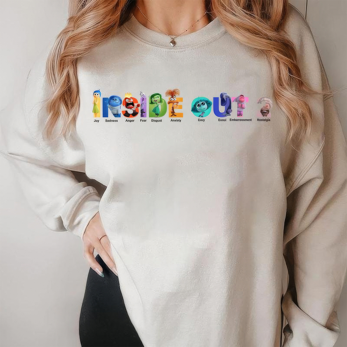 Inside out 2 Character lt's Okay To Feel All The Feels Emotional Support T-Shirt,Crewneck,Hoodie,TS-C-603